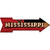 Mississippi Bulb Lettering Novelty Arrow Sticker Decal