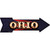 Ohio Bulb Lettering Novelty Arrow Sticker Decal