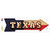 Texas Bulb Lettering Novelty Arrow Sticker Decal