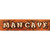 Man Cave Bulb Lettering Novelty Narrow Sticker Decal