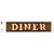 Diner Bulb Lettering Novelty Narrow Sticker Decal