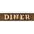 Diner Bulb Lettering Novelty Narrow Sticker Decal