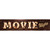 Movie Night Bulb Lettering Novelty Narrow Sticker Decal