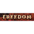 Freedom Bulb Lettering Novelty Narrow Sticker Decal