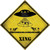 Alien Abduction Xing Novelty Diamond Sticker Decal