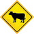 Cow Novelty Diamond Sticker Decal