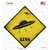 UFO Spaceship Xing Novelty Diamond Sticker Decal