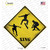 Skateboarder Xing Novelty Diamond Sticker Decal