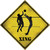 Volleyball Xing Novelty Diamond Sticker Decal