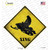 Snow Mobile Xing Novelty Diamond Sticker Decal