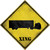 Semi Truck Xing Novelty Diamond Sticker Decal