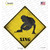 Speed Skater Xing Novelty Diamond Sticker Decal