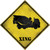 Cement Mixer Xing Novelty Diamond Sticker Decal