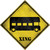 Double-Decker Bus Xing Novelty Diamond Sticker Decal