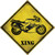 High Speed Motorcycle Xing Novelty Diamond Sticker Decal
