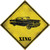 Classic 57 Chevy Xing Novelty Diamond Sticker Decal