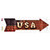 USA Bulb Letters Novelty Arrow Sticker Decal