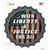 With Liberty and Justice Novelty Bottle Cap Sticker Decal