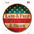 Land of The Free Novelty Circle Sticker Decal