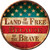 Land of The Free Novelty Circle Sticker Decal