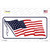 American Flag Waving White Novelty Sticker Decal