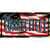 Connecticut on American Flag Novelty Sticker Decal