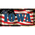 Iowa on American Flag Novelty Sticker Decal