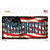 Massachusetts on American Flag Novelty Sticker Decal