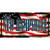 New Hampshire on American Flag Novelty Sticker Decal