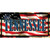 Tennessee on American Flag Novelty Sticker Decal