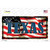 Texas on American Flag Novelty Sticker Decal