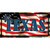 Texas on American Flag Novelty Sticker Decal