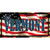 Vermont on American Flag Novelty Sticker Decal