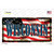 Wisconsin on American Flag Novelty Sticker Decal