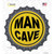 Man Cave Novelty Bottle Cap Sticker Decal