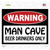 Man Cave Beer Drinkers Only Novelty Rectangle Sticker Decal