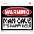 Man Cave Its Happy Hour Novelty Rectangle Sticker Decal