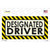 Designated Driver Novelty Sticker Decal