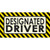 Designated Driver Novelty Sticker Decal