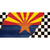 Arizona Racing Flag Novelty Sticker Decal