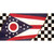 Ohio Racing Flag Novelty Sticker Decal