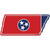 Tennessee Flag Novelty Tennessee Shape Sticker Decal