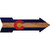 Colorado State Flag Novelty Arrow Sticker Decal