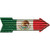 Mexico Flag Corrugated Novelty Arrow Sticker Decal