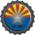 Arizona State Flag Novelty Bottle Cap Sticker Decal