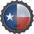 Texas State Flag Novelty Bottle Cap Sticker Decal
