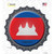 Cambodia Country Novelty Bottle Cap Sticker Decal