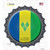 St Vincent Grenadines Country Novelty Bottle Cap Sticker Decal