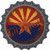 Arizona Rusty Stamped Novelty Bottle Cap Sticker Decal