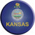Kansas State Flag Novelty Circle Sticker Decal